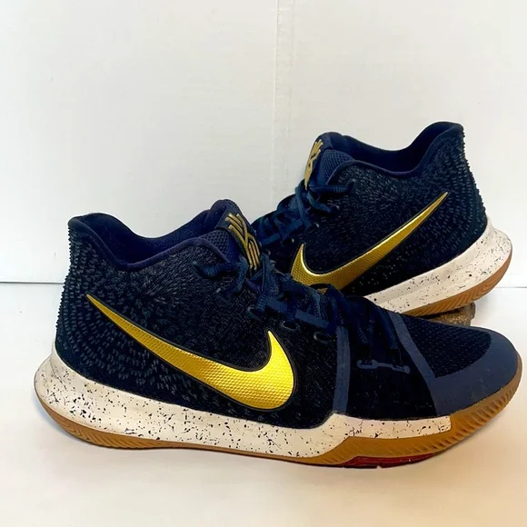 Kyrie 3 size 12 Obsidian/Metallic Gold Summit White